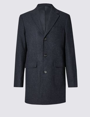 Single Breasted Modern Geo Coat with Buttonsafe&trade;